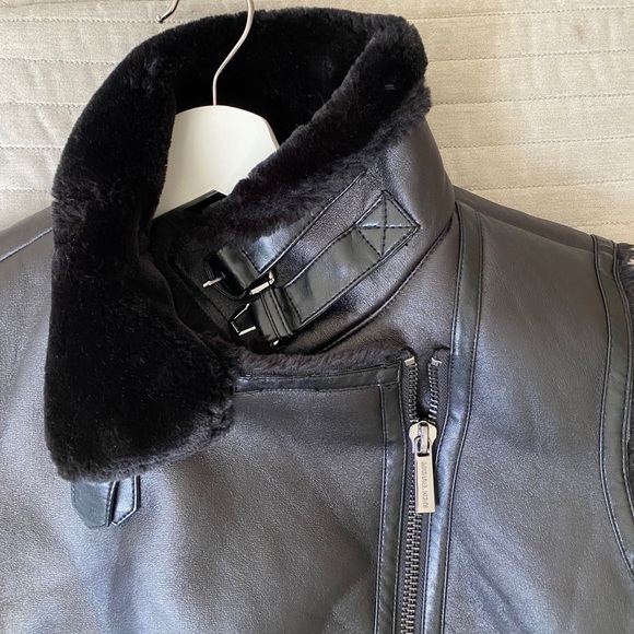 Michael Kors Faux Leather Shearling Vest - Picture 4 of 6